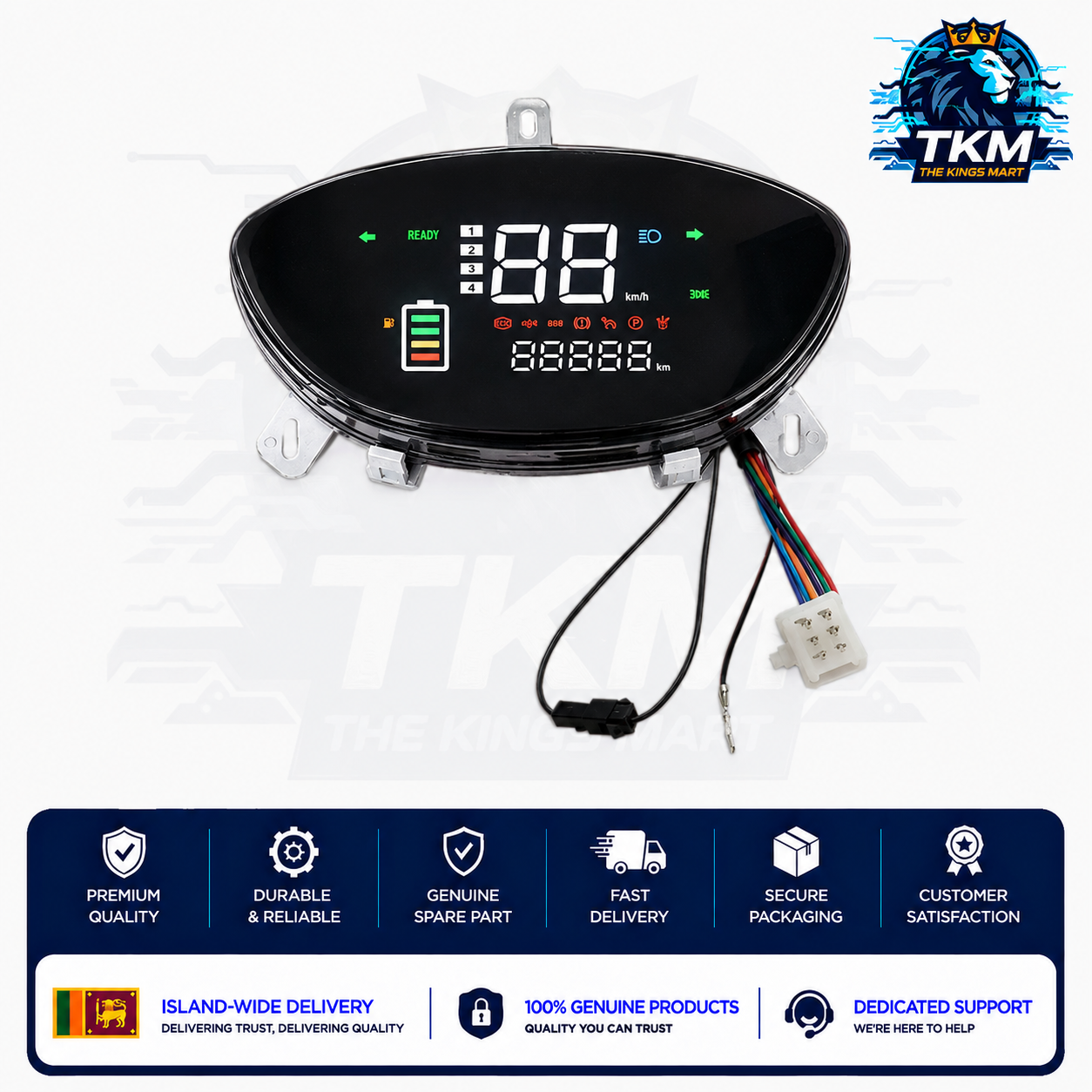 LED Color Display Assey with Single Line Communication 48-72V Inside Mount Ovel Shape