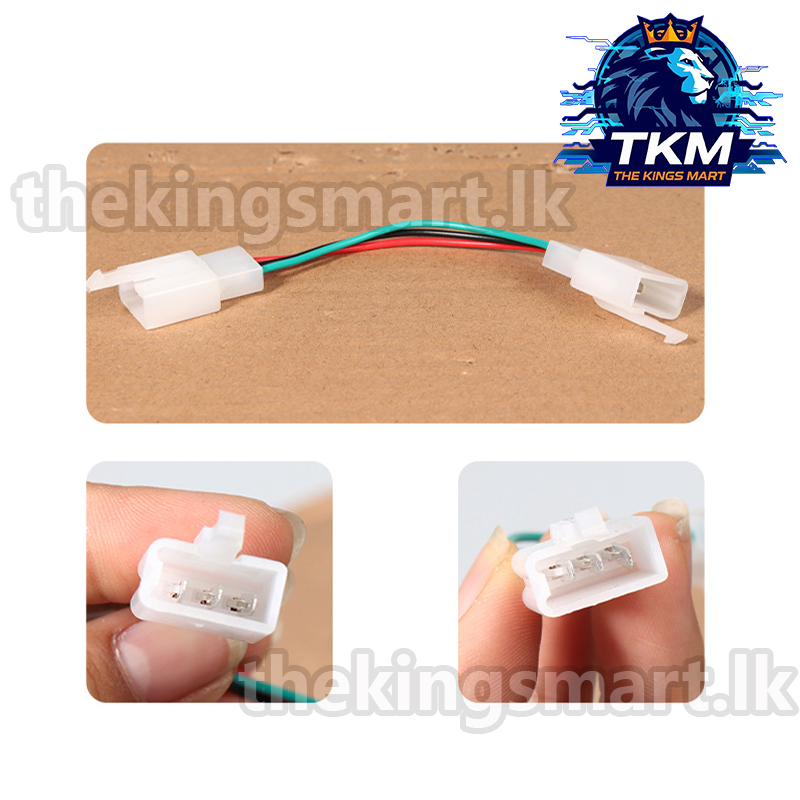 3Pin Male Wire Connector Converter Cable Harness in to 3Pin Male