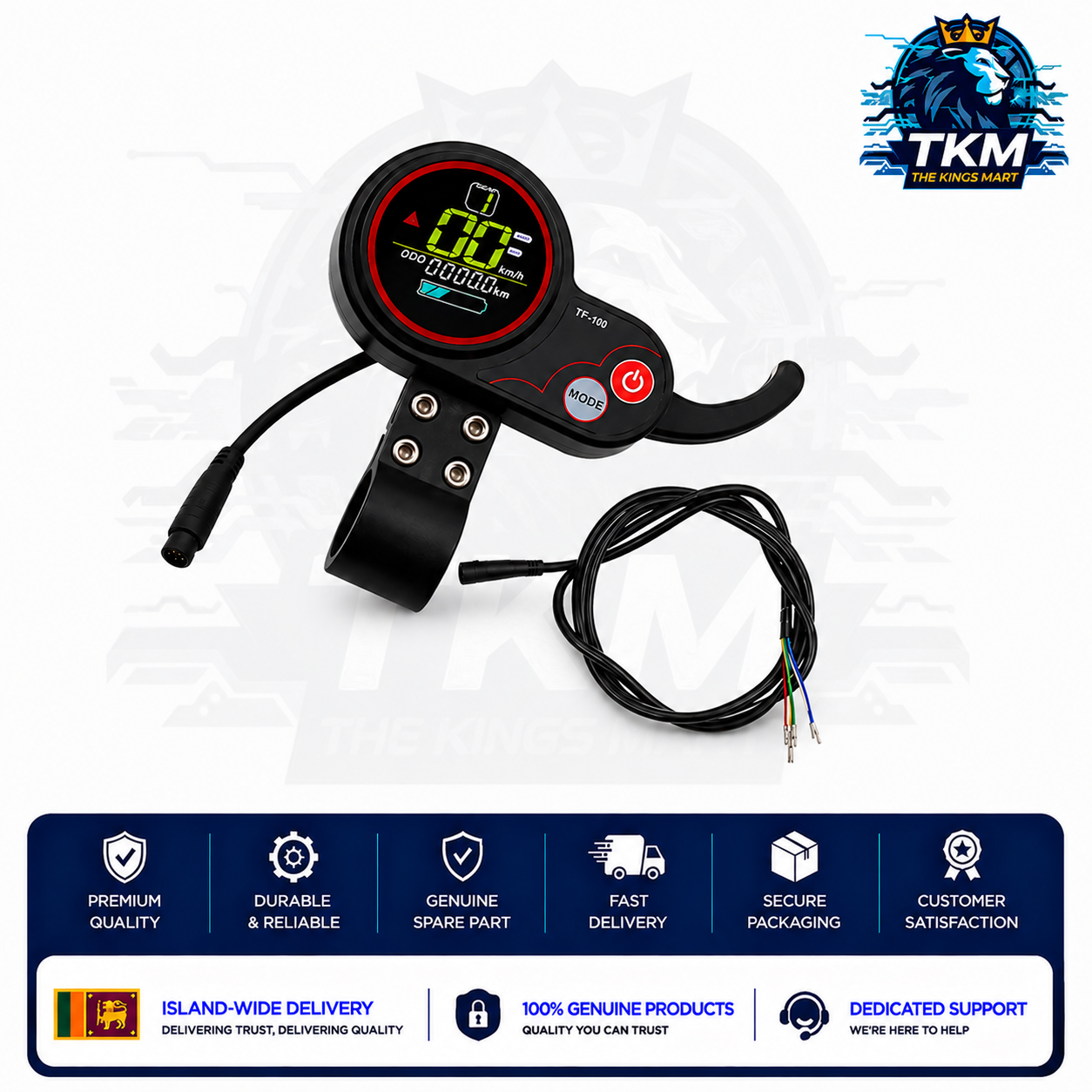 TF100 36V/48V LED Display Module with Throttle