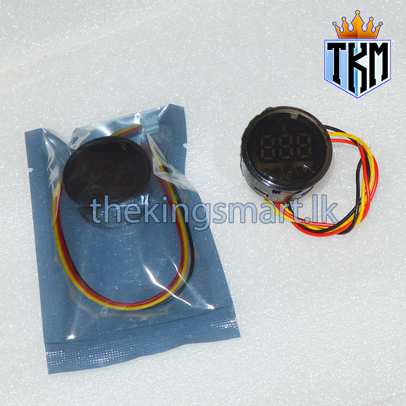 Volt meter round shape with battery level indicator and touch button 7-100V DC