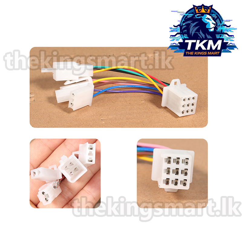 9Pin Wire Connector Converter Cable Harness 4P 3P 2P 1P