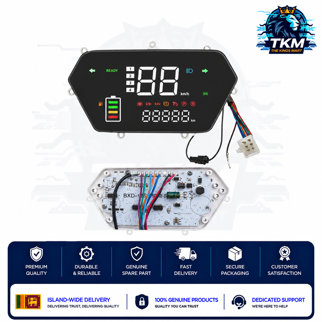 LED Display Inside Panel 48 - 72V Universal with one line communication